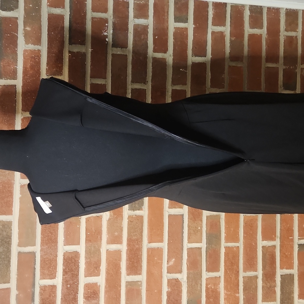 Calvin Klein Black Sleeveless Dress with Gold Button Accents, Size 6 - Picture 7 of 8